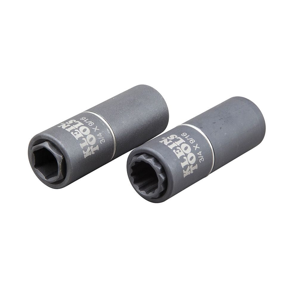 Klein 2-in-1 Impact Socket, 12-Point, 3/4 and 9/16-Inch