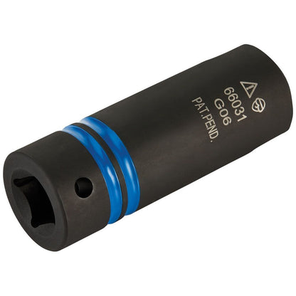 Klein tools 3-in-1 Slotted Impact Socket, Color coded with double lines