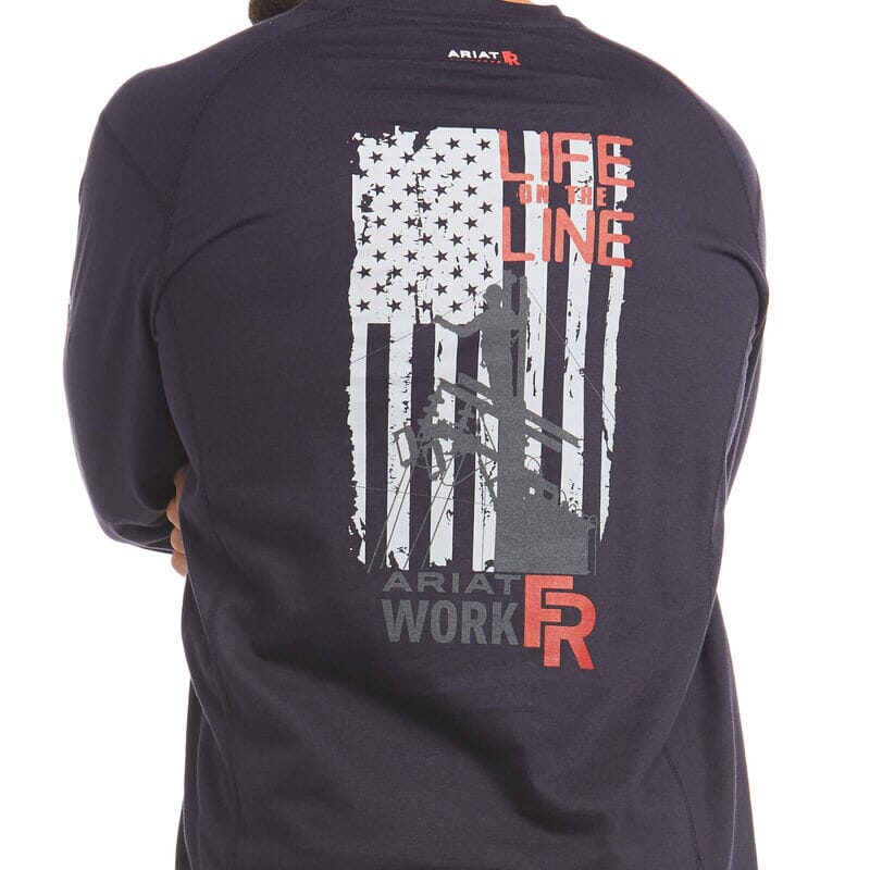 Ariat Men’s FR Air Life On The Line T-Shirt - 10035555 - J.L. Matthews Co., Inc.