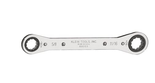 Klein - Ratcheting Box Wrench - 5/8'' x 11/16'' - 68203 - J.L. Matthews Co., Inc.