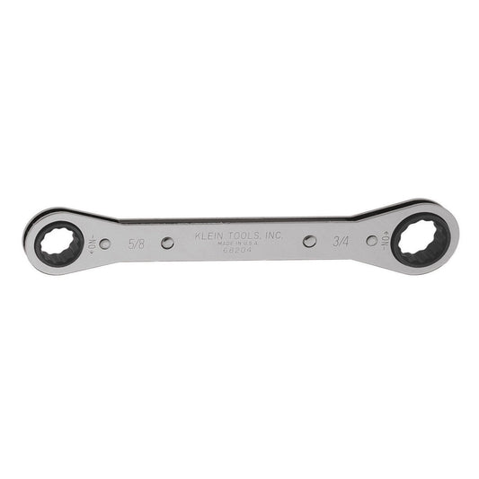 Klein Lineman Wrench Ratcheting Box Wrench 11/16 x 3/4-Inch - 68205