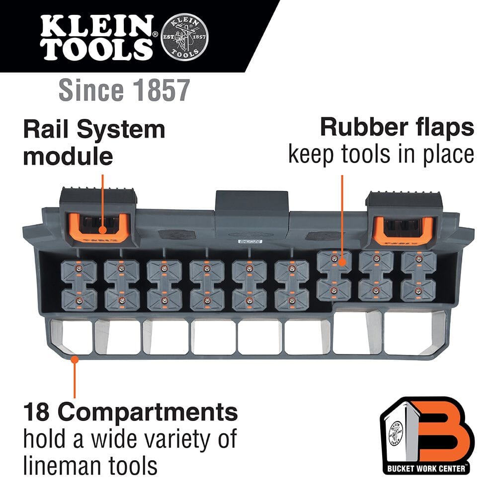 Hard Tool Storage Module, Rail System- BC501C Buckets Klein Tools 