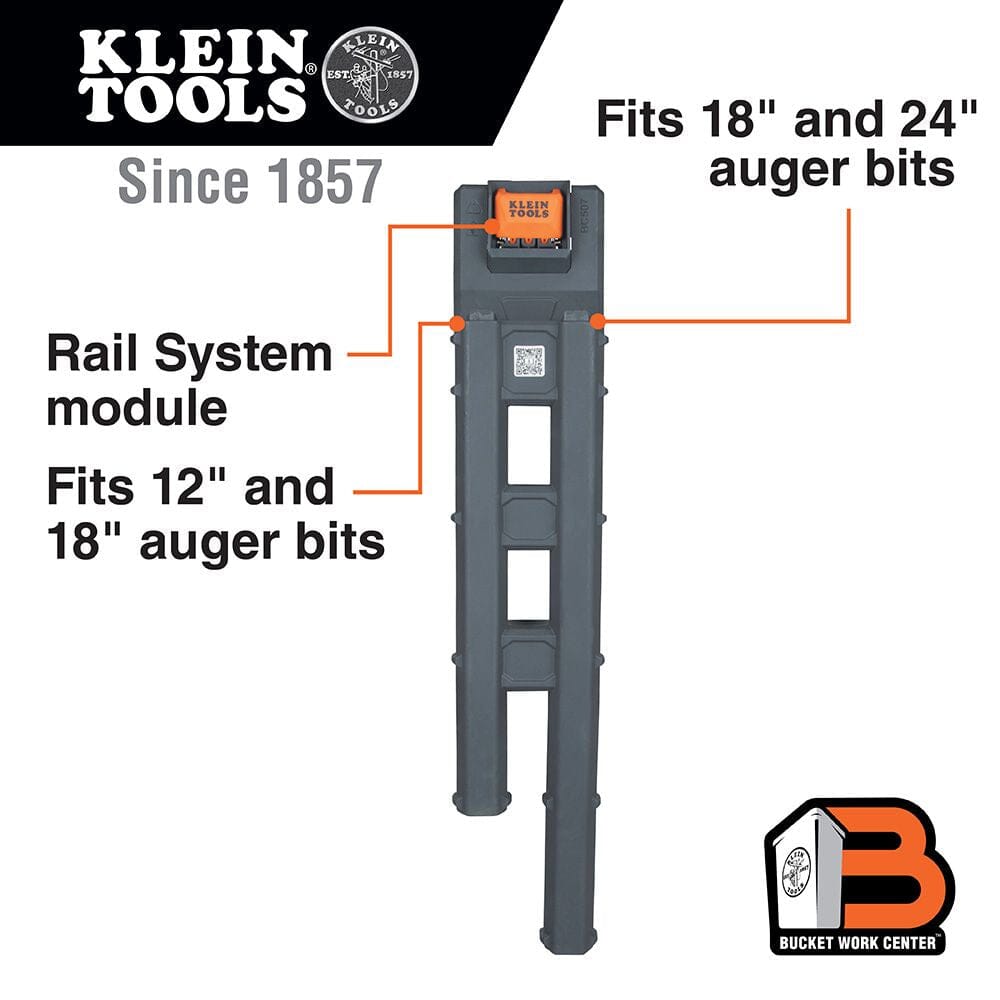 Klein Auger Bit Storage Module, Rail System- BC507C Buckets Klein Tools 