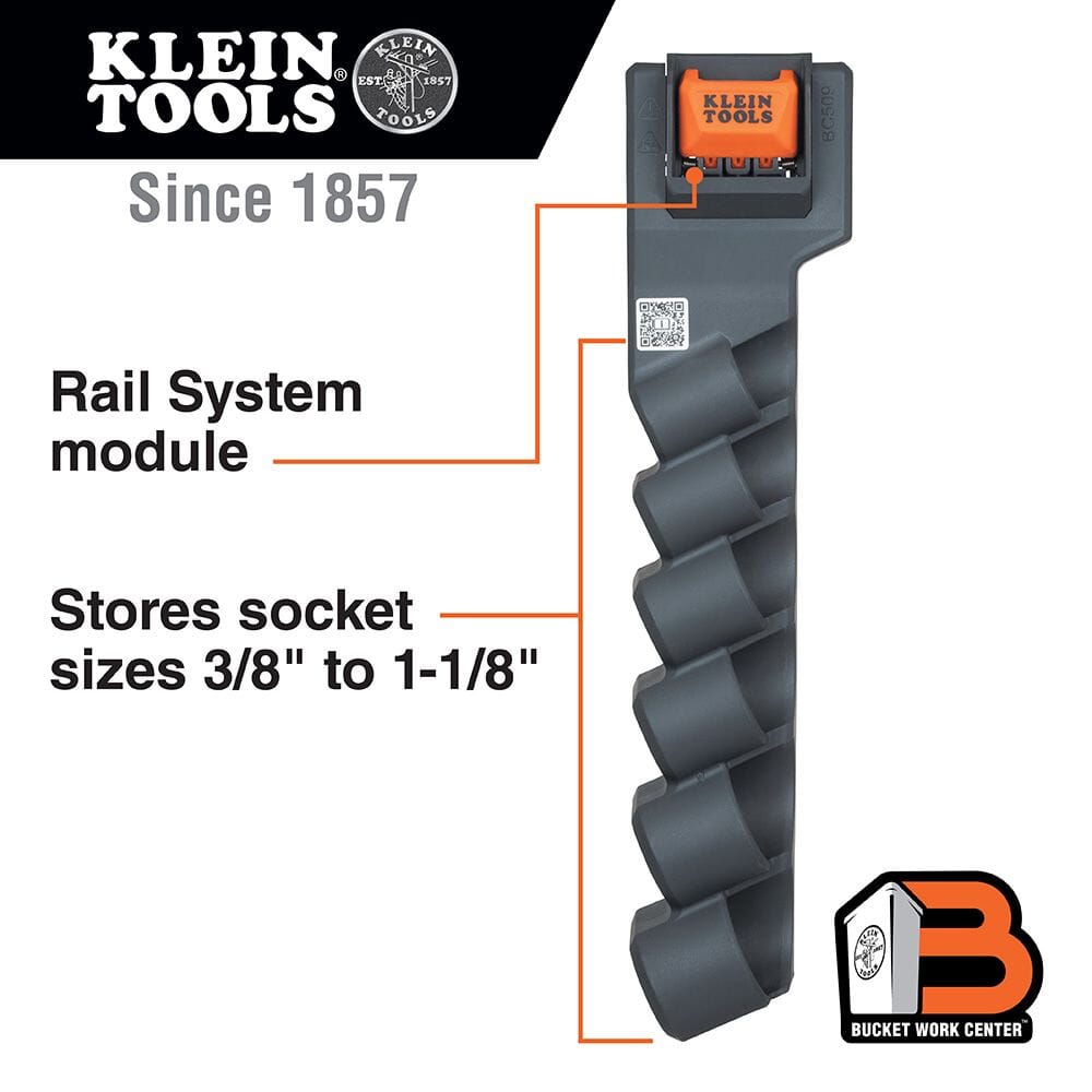 Socket Storage Module, Rail System- BC509C Buckets Klein Tools 