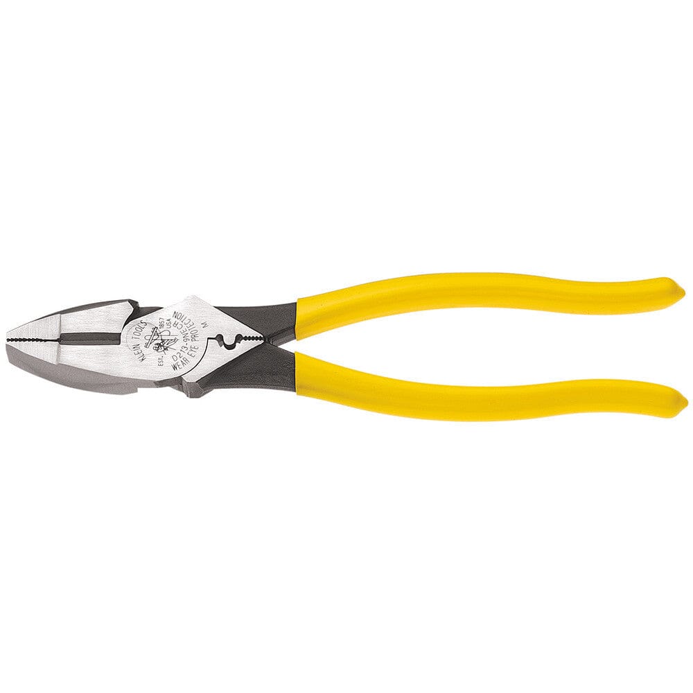 Klein 9'' High-Leverage Side-Cutting Pliers Connector Crimping - D213-9NECR Pliers Klein Tools 