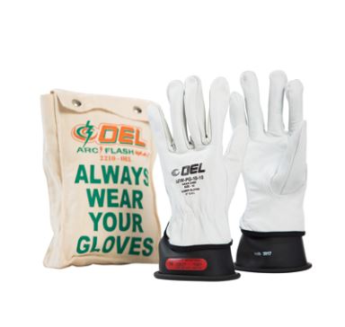 OEL Class 0 Rubber Glove Kit Linemans Safety Gloves- IRG-0-11-B-K