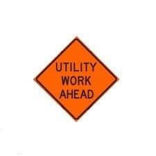 Eastern Metal Non - Reflective Utility Safety Sign - RUNR48 - J.L. Matthews Co., Inc.