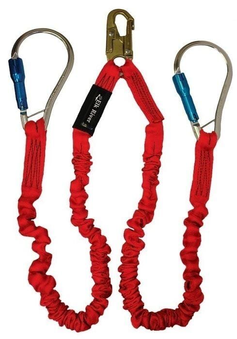 Elk River Twin Leg Lanyard 6', Aluminum, Large, Carabiner - 35416 - J.L. Matthews Co., Inc.