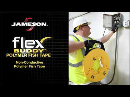 Jameson 100′ FLEX BUDDY™ Polymer Fish Tape with Flexible Steel Leader Tip - 5-316-100FST