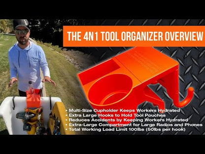 Line Work Bucket 4N1 Tool Organizer Toolbox with Magnet - 1002