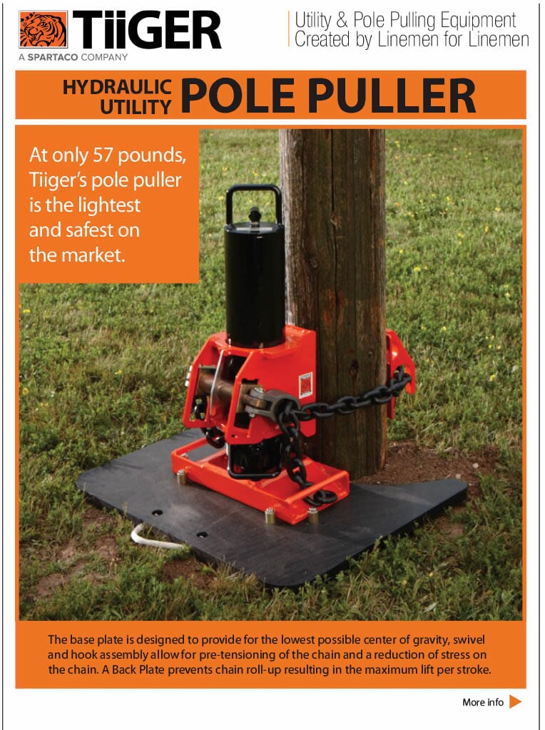 Huskie Tools Tiiger Hydraulic Pole Puller Pole Remover Kit - 4001D - 40 - J.L. Matthews Co., Inc.