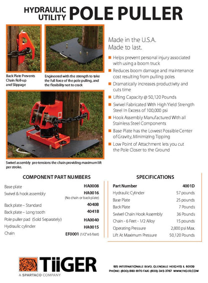 Huskie Tools Tiiger Pole Puller Pad - HA0040 - J.L. Matthews Co., Inc.