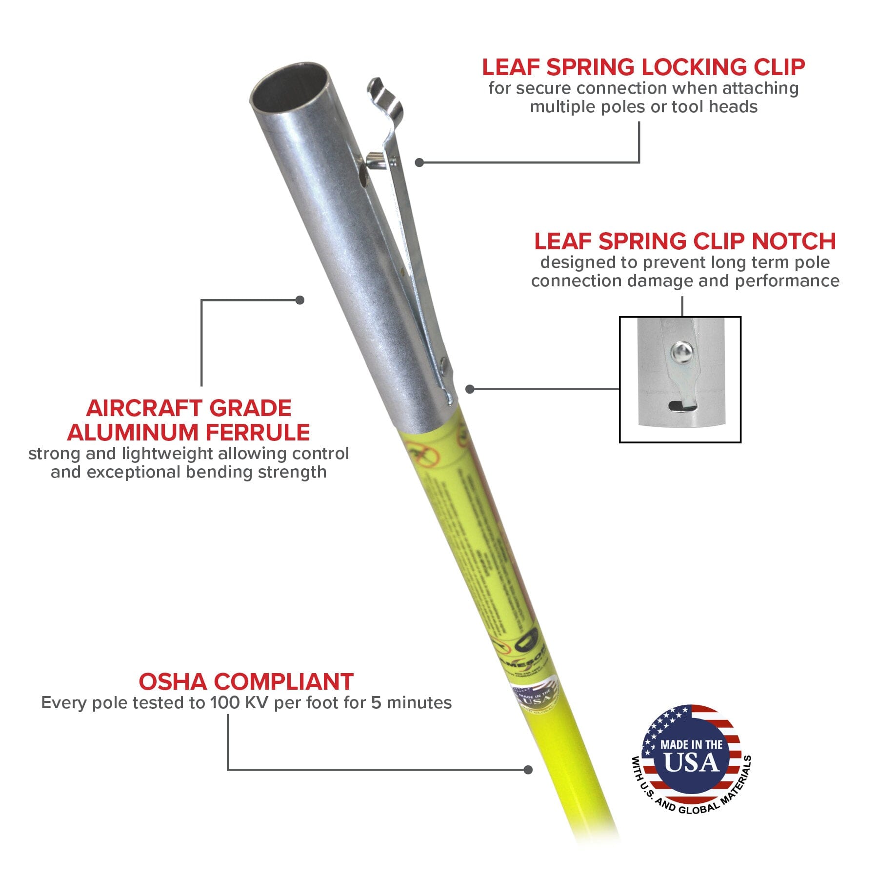 Jameson 6' Foam Core Pruner Pole - JE - 6 - J.L. Matthews Co., Inc.