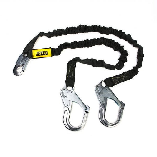 Jelco Twin Leg 6' Arc Flash Lanyard w/Aluminum Rebar Hook - 54486 - J.L. Matthews Co., Inc.