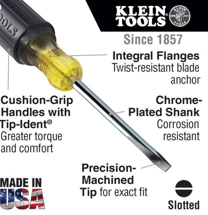 Klein 5/16 - Inch Cabinet Tip Screwdriver 1 - 1/2 - Inch - 600 - 1 - J.L. Matthews Co., Inc.