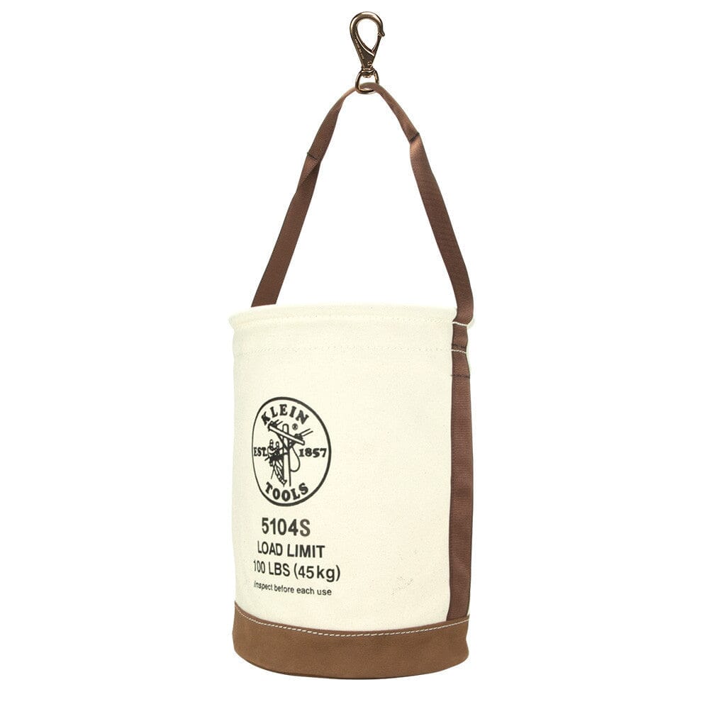 Klein Leather Bottom Canvas Bucket W/Swivel Snap - 5104S