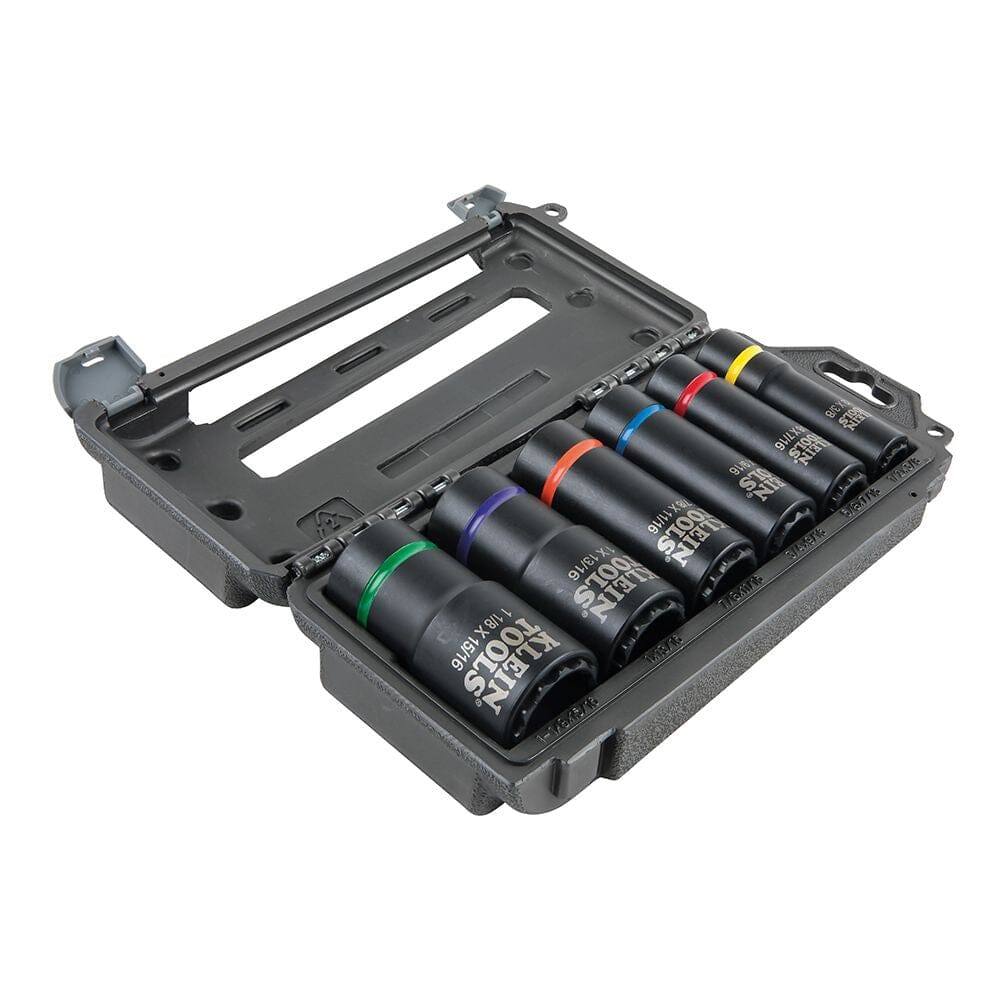 Klein 2 - in - 1 Socket Set 6 Piece 12 point Impact Socket Set - 66010 - J.L. Matthews Co., Inc.