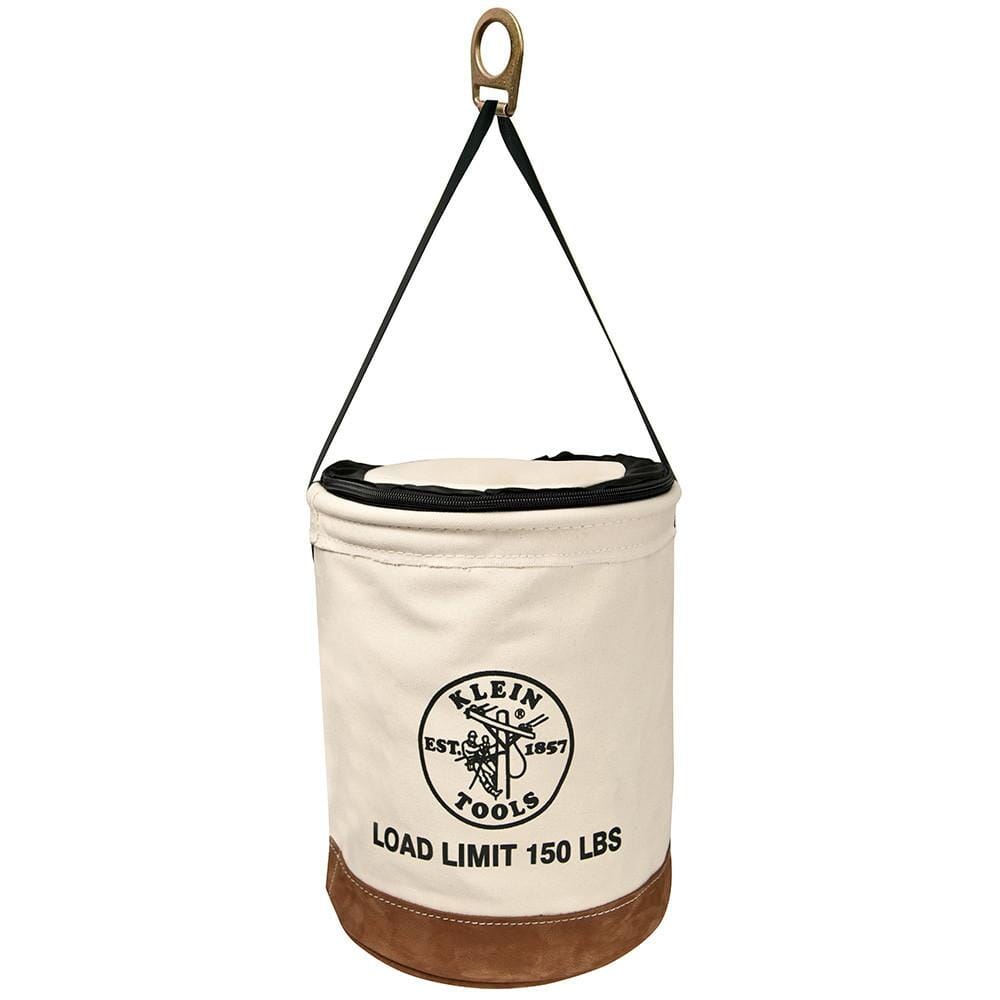 Klein Canvas Bucket 22" Heavy Duty Top Closing Tool Bucket - 5104CLR22 - J.L. Matthews Co., Inc.