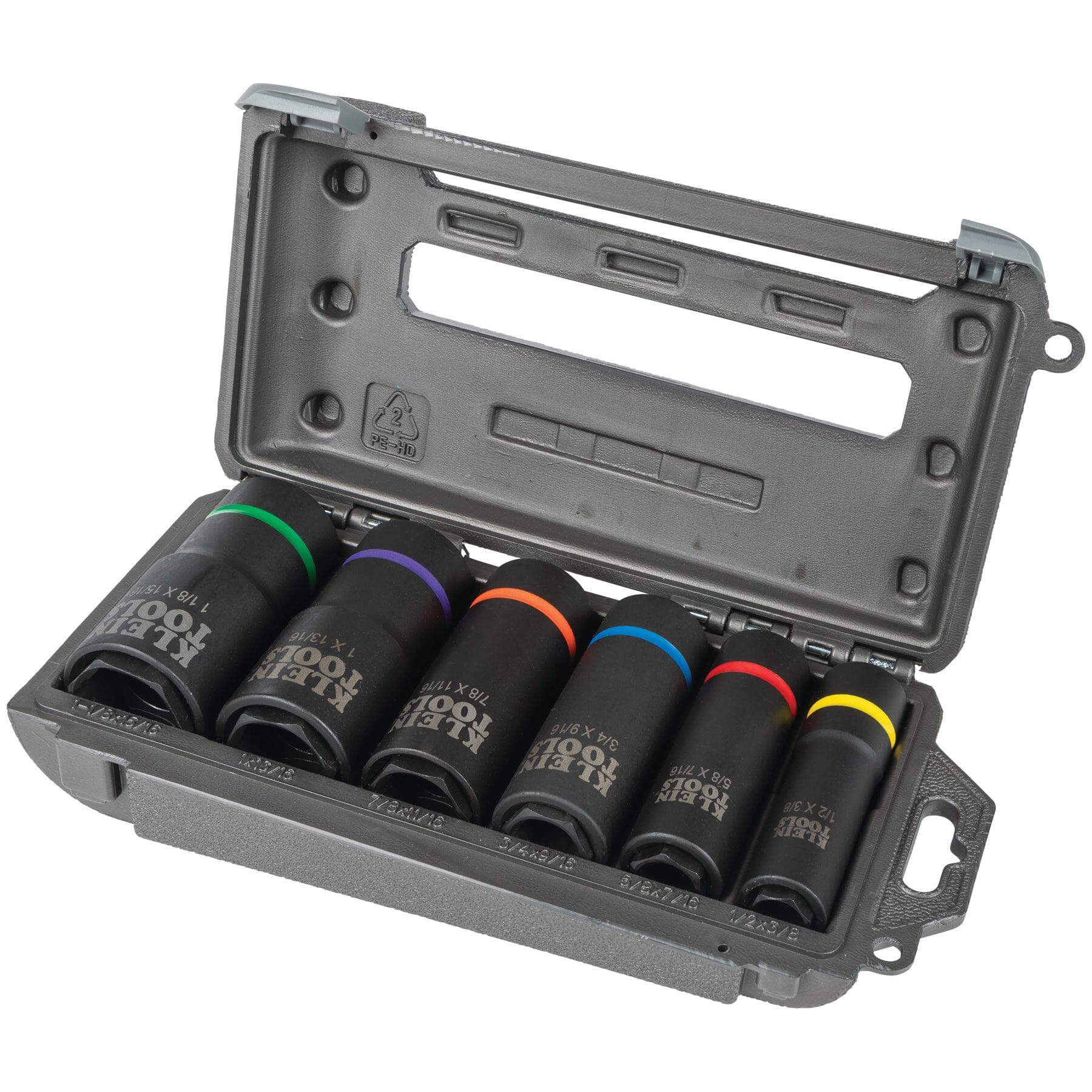 Klein 6 Piece Impact Socket Set Color Coded Socket Kit - 66060