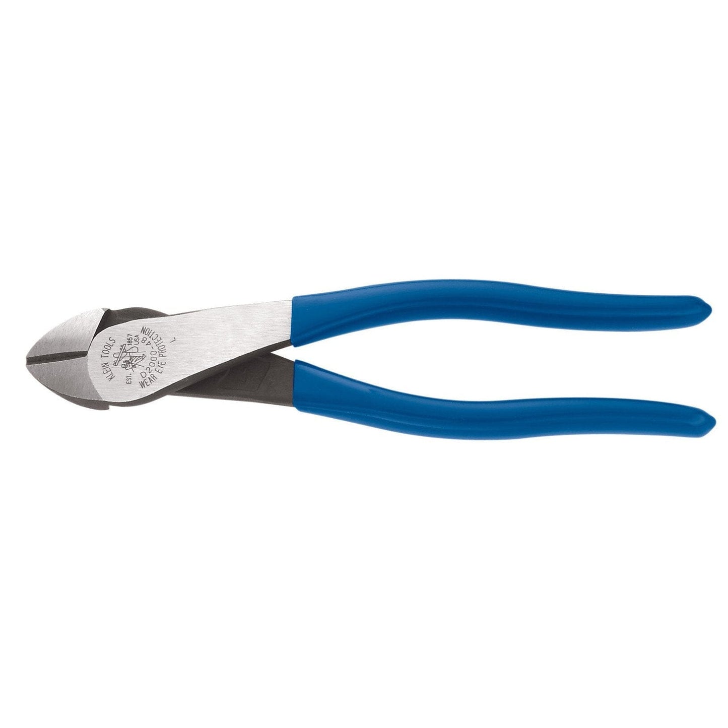 Klein 8'' High - Leverage Heavy - Duty Diagonal - Cutting Pliers With Angled Head - D2000 - 48 - J.L. Matthews Co., Inc.