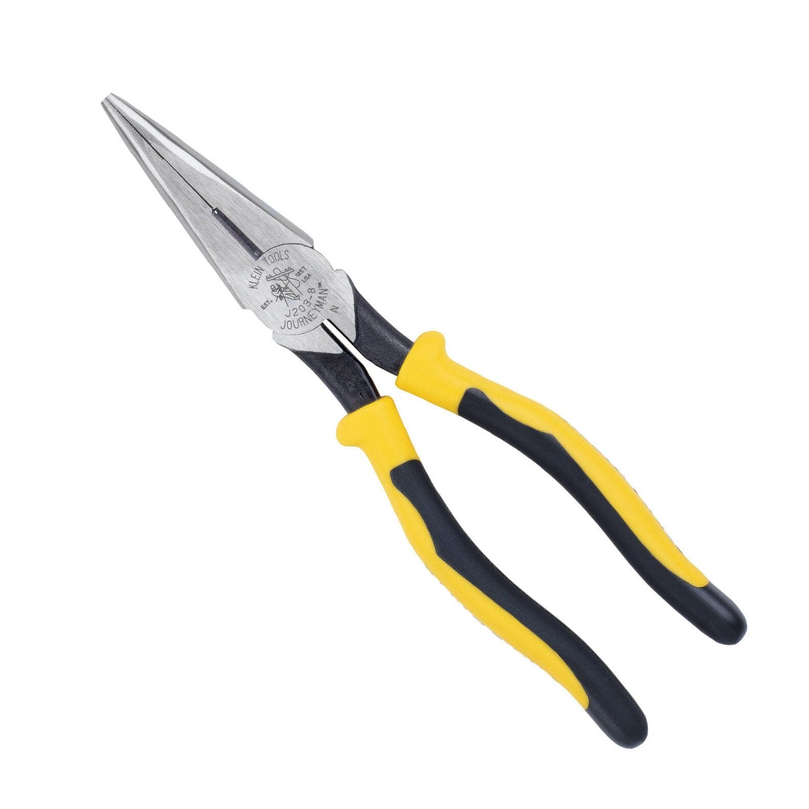 Klein 8'' Journeyman Heavy - Duty Long - Nose Pliers Side - Cutting - J203 - 8 - J.L. Matthews Co., Inc.