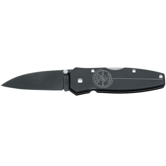 Klein Black Lightweight Lockback Knife 2 - 1/4'' Drop Point Blade - 44000 - BLK - J.L. Matthews Co., Inc.