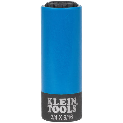 Klein Coated Impact Socket, 12 - Point, 3/4 and 9/16 - Inch - 66030 - J.L. Matthews Co., Inc.