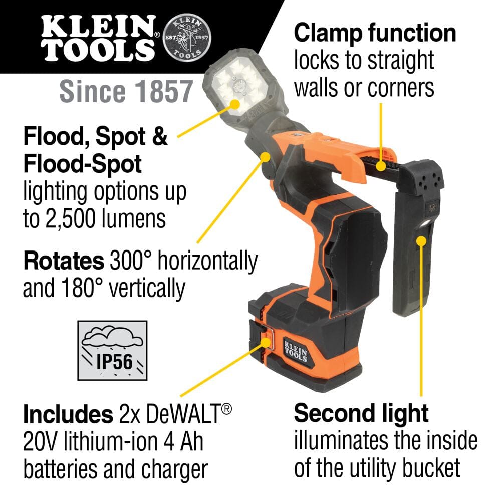 Klein Cordless Utility LED Light Kit Bucket Work Light - BAT20UBL1