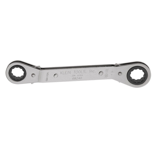 Klein Fully Reversible Ratcheting Offset Box Wrench - 5/8'' x 11/16'' - 68240 - J.L. Matthews Co., Inc.