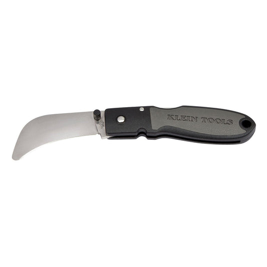 Klein Lightweight Lockback Skinning Knife 2 - 5/8'' Hawkbill Blade - Rounded Tip - 44005R - J.L. Matthews Co., Inc.