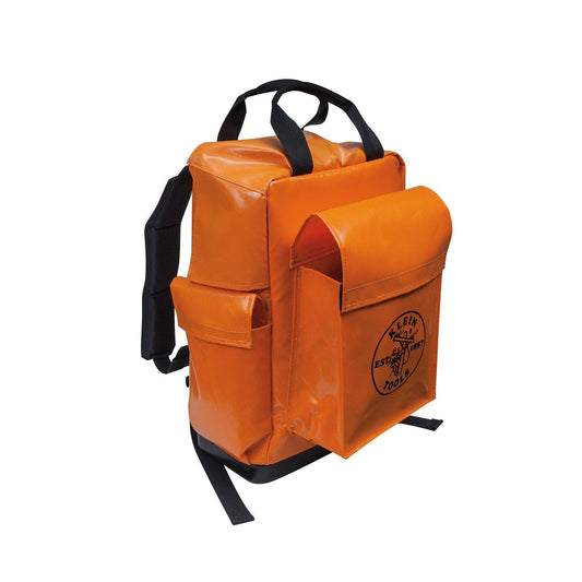 Klein Lineman Back Pack Wide Opening Tool Bag - 5185ORA/5185BLK