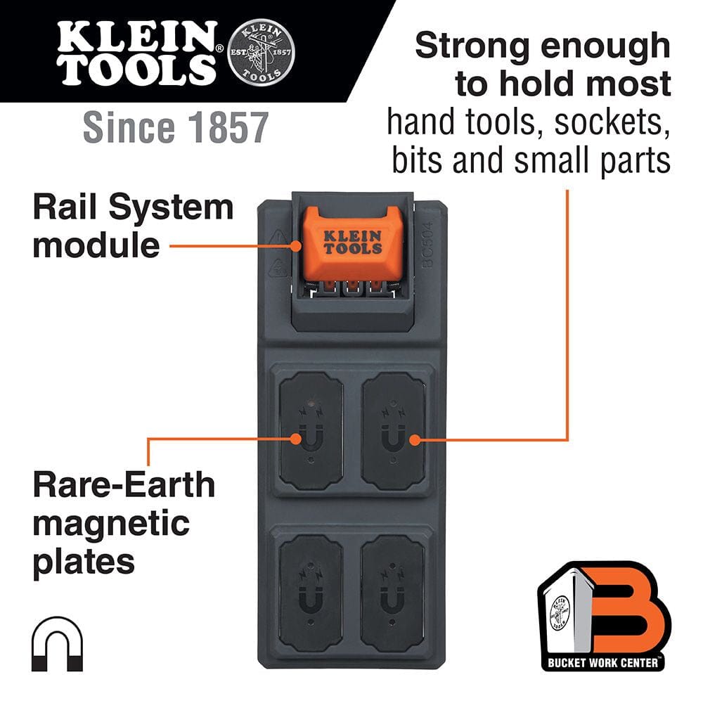 Klein Magnetic Tool Storage Module, Rail System - BC504C - J.L. Matthews Co., Inc.