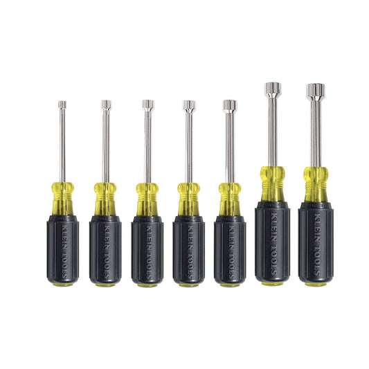 Klein Nut Driver Set 3 - Inch Shafts, Cushion Grip, 7 - Piece - 631 - J.L. Matthews Co., Inc.