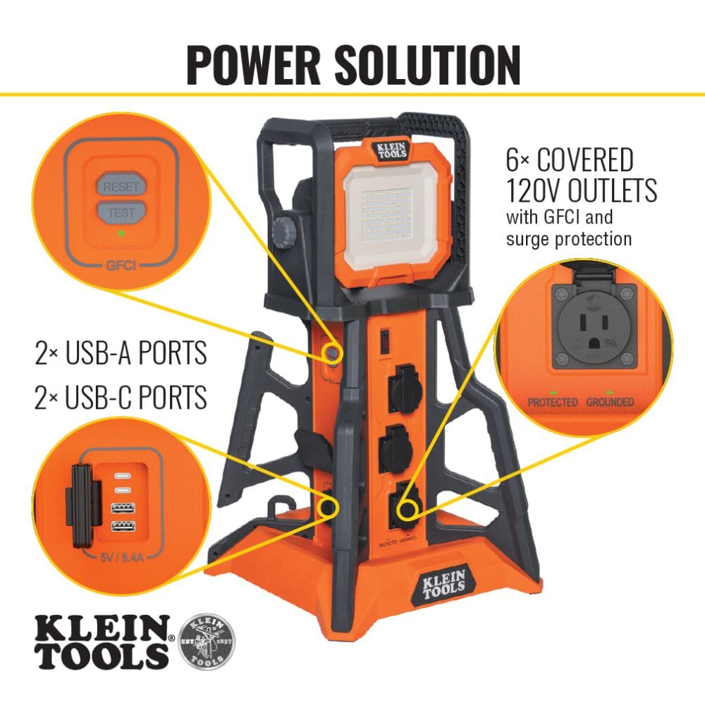 Klein PowerHub 1 Jobsite Power Solution