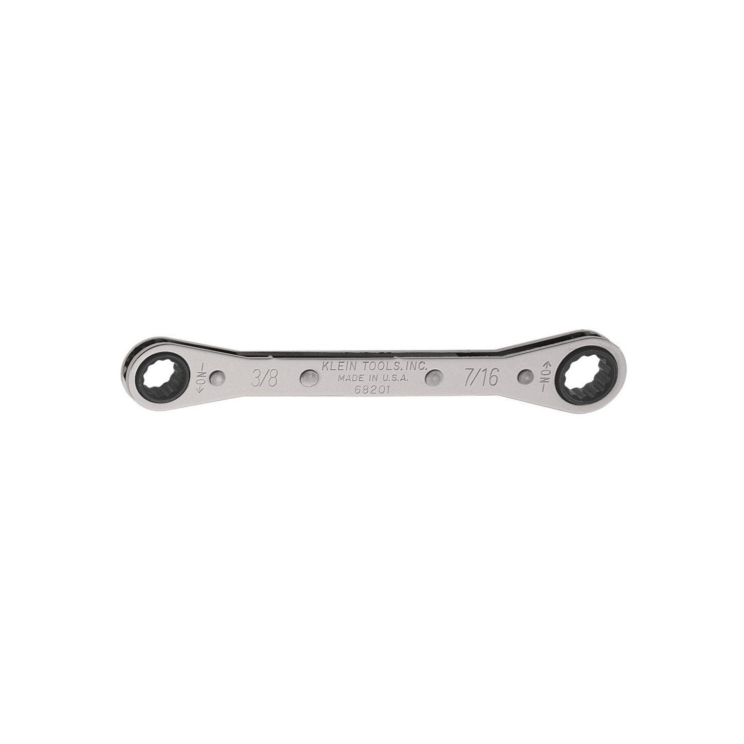 Klein Ratcheting Box Wrench - 3/8'' x 7/16'' - 68201 - J.L. Matthews Co., Inc.