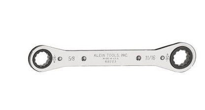 Klein Ratcheting Box Wrench - 5/8'' x 11/16'' - 68203