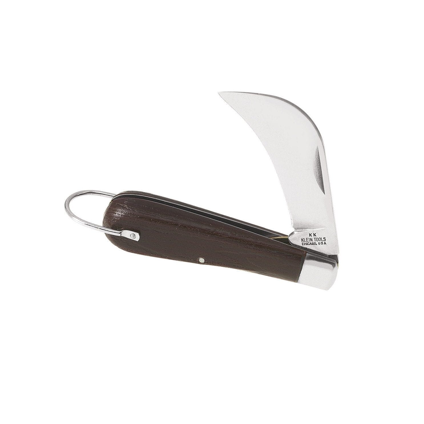 Klein Skinning Knife Carbon Steel 2 - 5/8'' Sheepfoot Slitting Blade - 1550 - 4