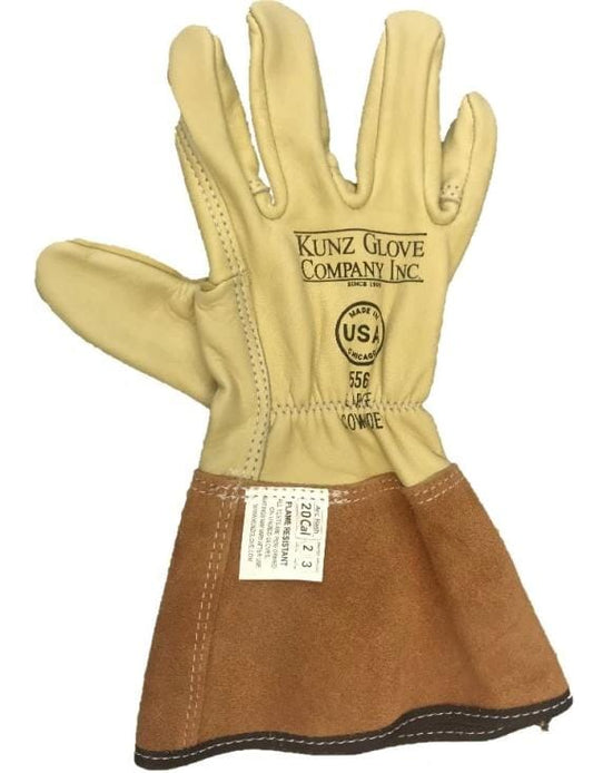 Kunz Arc Flash Cowhide Long Cuff Gloves - 556 - J.L. Matthews Co., Inc.