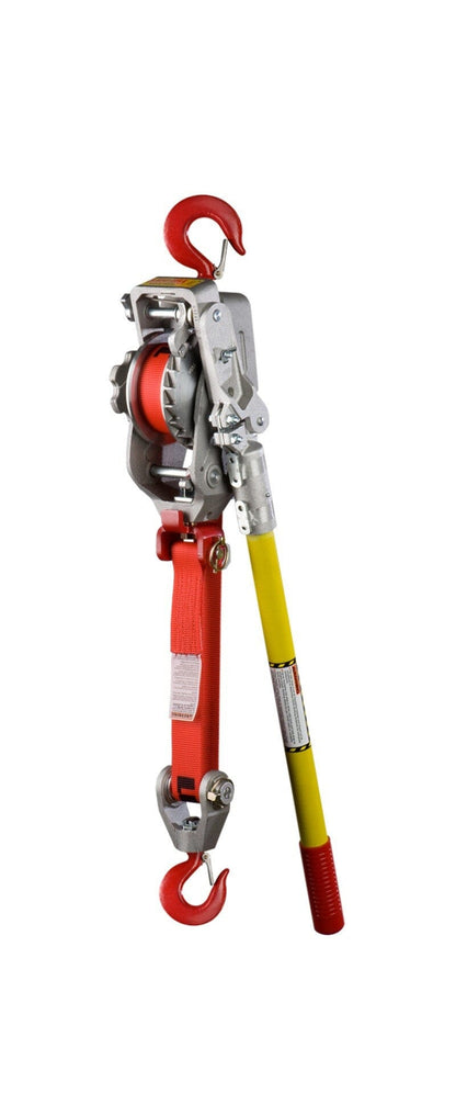 Lug-All 1-1/2 Ton Web Strap w/Ratchet Winch Hoist - 25-A