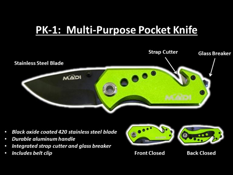 MADI Multi-Purpose Pocket Knife - PK-1 DISCONTINUED Knives MADI 