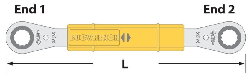 Rauckman BugWrench 1/2" x 9/16" Ratchet - BW2212 - J.L. Matthews Co., Inc.