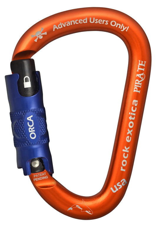 Rock Exotica Pirate ORCA - Lock Open Gate Aluminum Carabiner - C1O - J.L. Matthews Co., Inc.