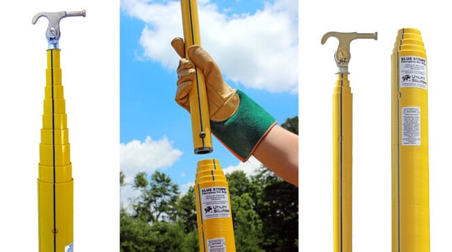 Utility Solutions 8' BLUE STRIPE Take Apart Hot Stick - USTS - TA - 008 - J.L. Matthews Co., Inc.